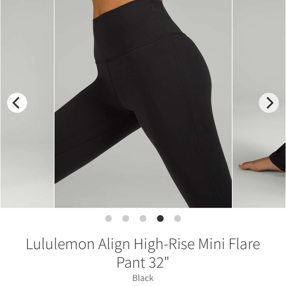 lululemon athletica Pants - Lululemon Black High-Rise Mini Flare Pants